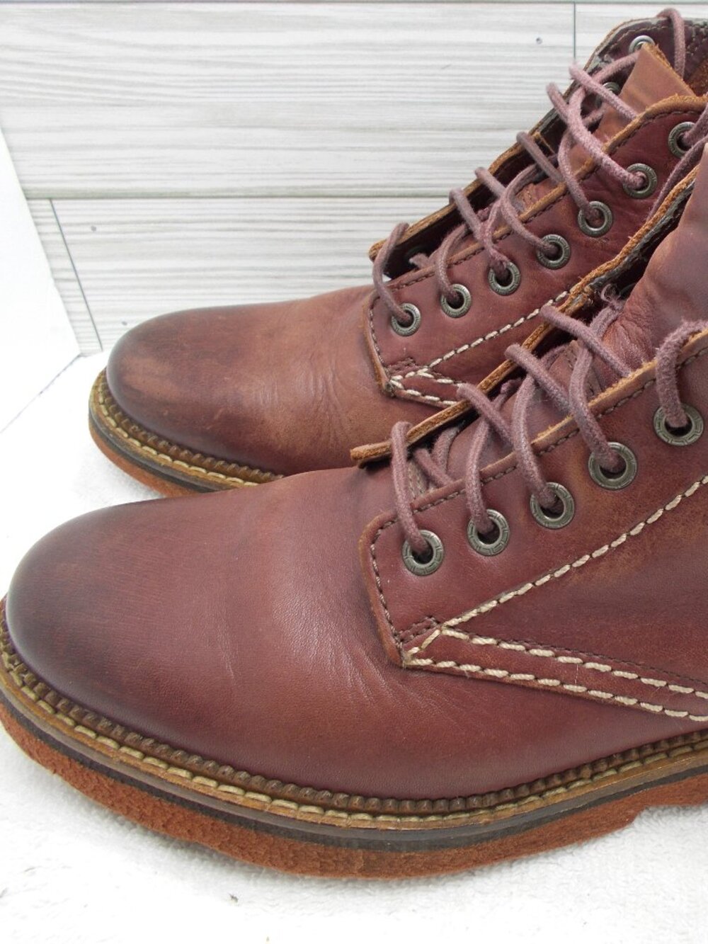 Clarks Men's Brown Leather Lace Up Chukka Boots Size 7M